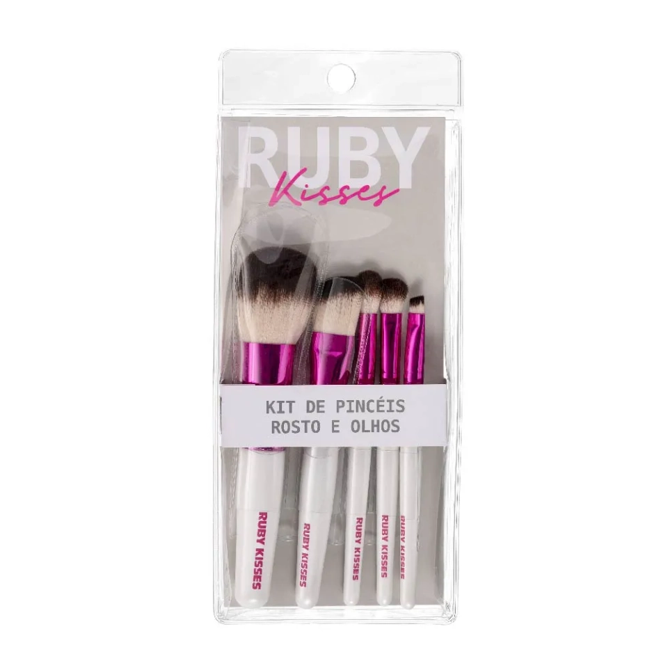 Kit de Pincéis Rosto e Olhos - Ruby Kisses - 2