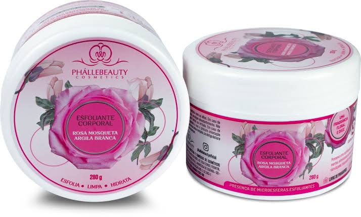 Esfoliante corporal Rosa Mosqueta e Argila Branca - Phallebeauty 
