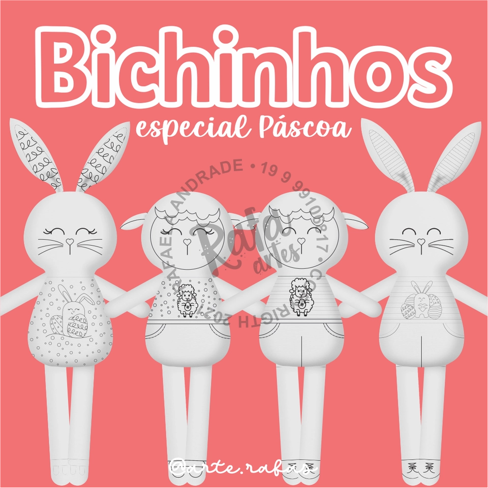 Páscoa - Ovelhas e coelhos colorir - 4