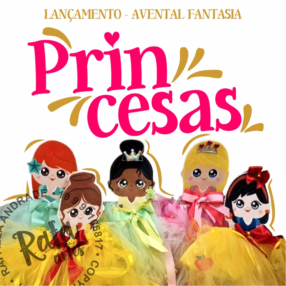 Avental Fantasia - Princesas - imagem 1