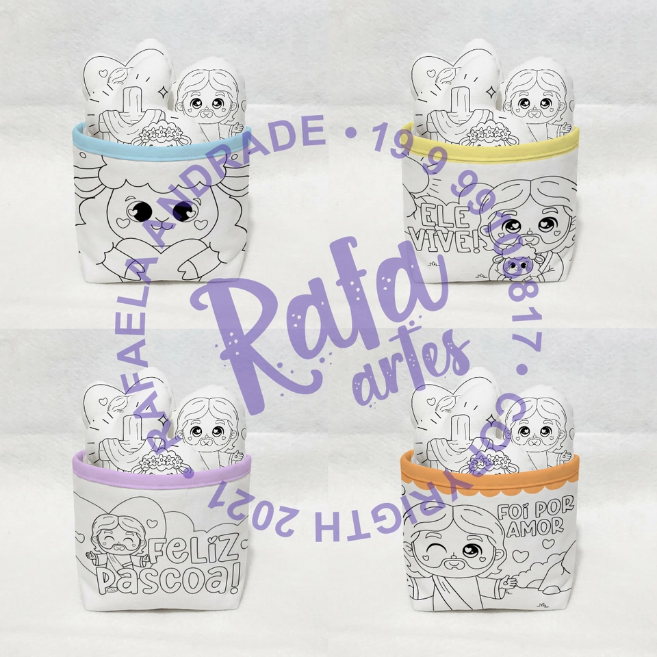 PÁSCOA - CACHEPÔS COLORIR VOL03 CRISTÃ  - imagem 3