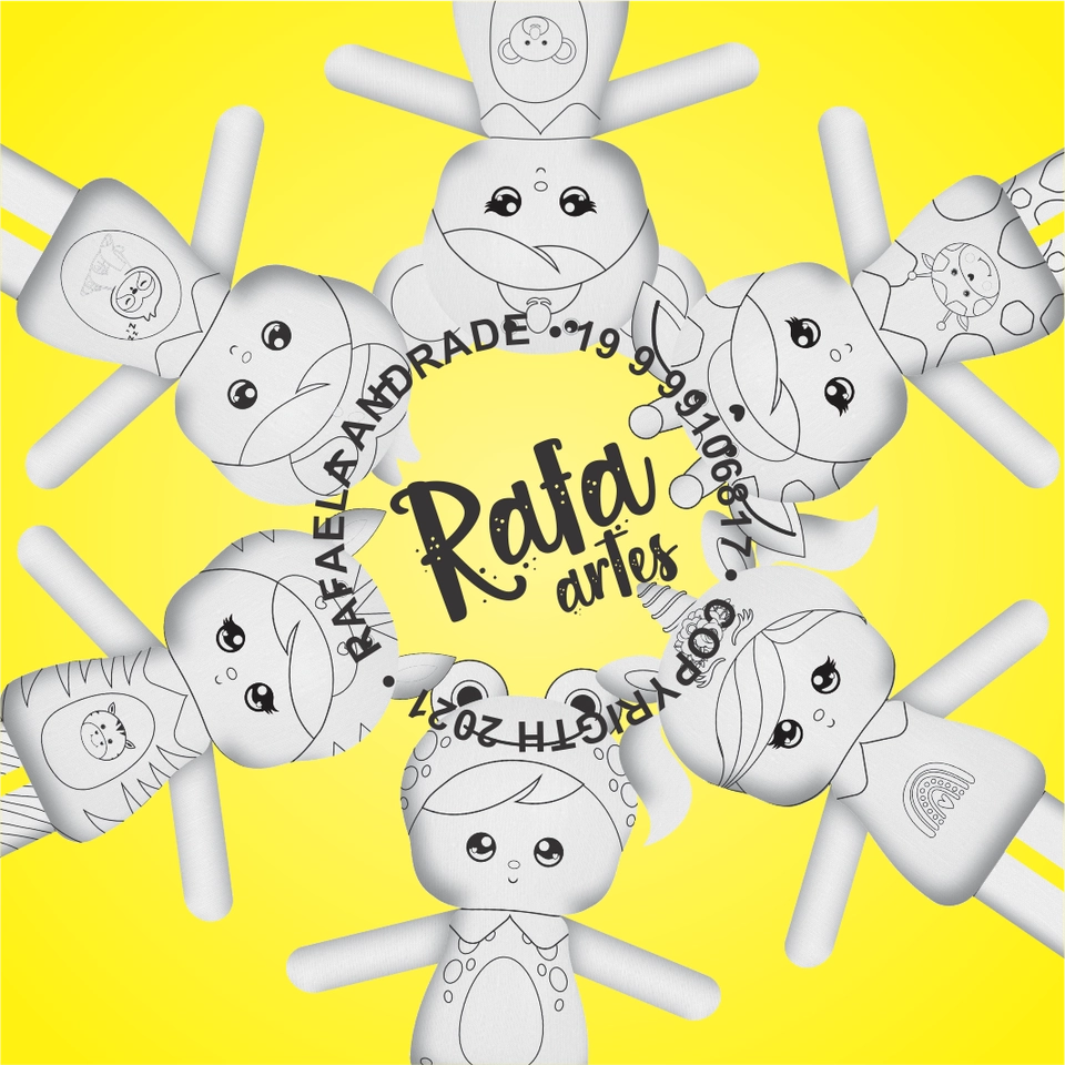 Pinte e Lave - Dolls Bichinhos vol02 - imagem 2