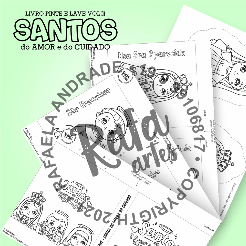 PINTE E LAVE - LIVRO SANTOS DO AMOR E DO CUIDADO - imagem 2