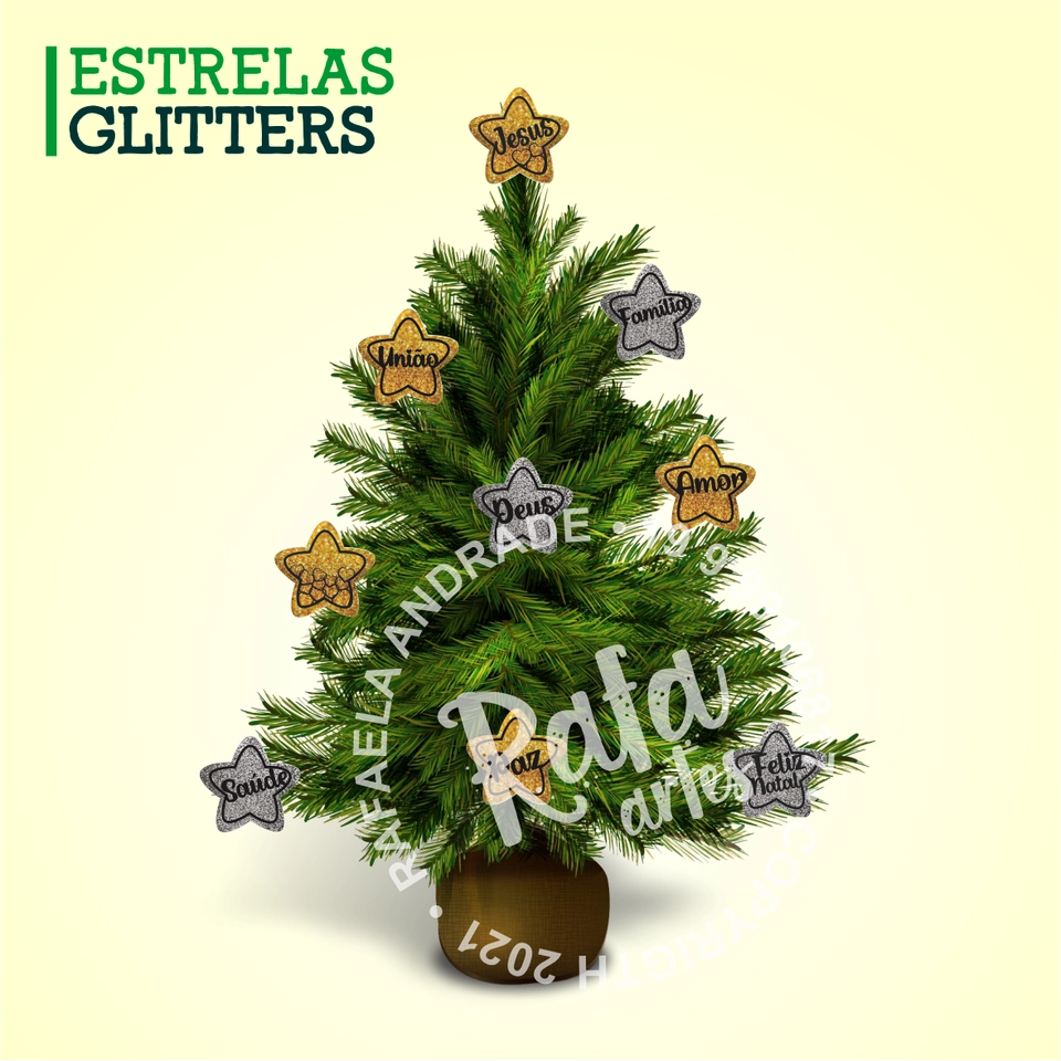 Natal - Estrela Glitter - imagem 2