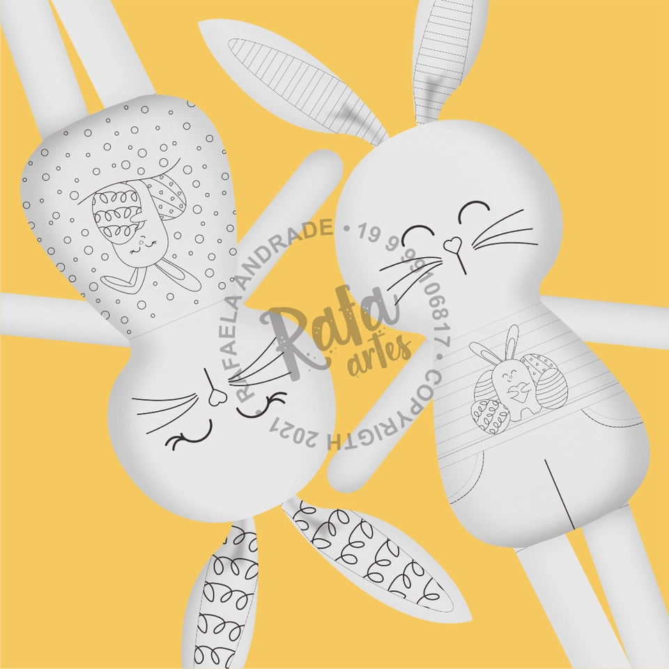 Páscoa - Ovelhas e coelhos colorir - 3
