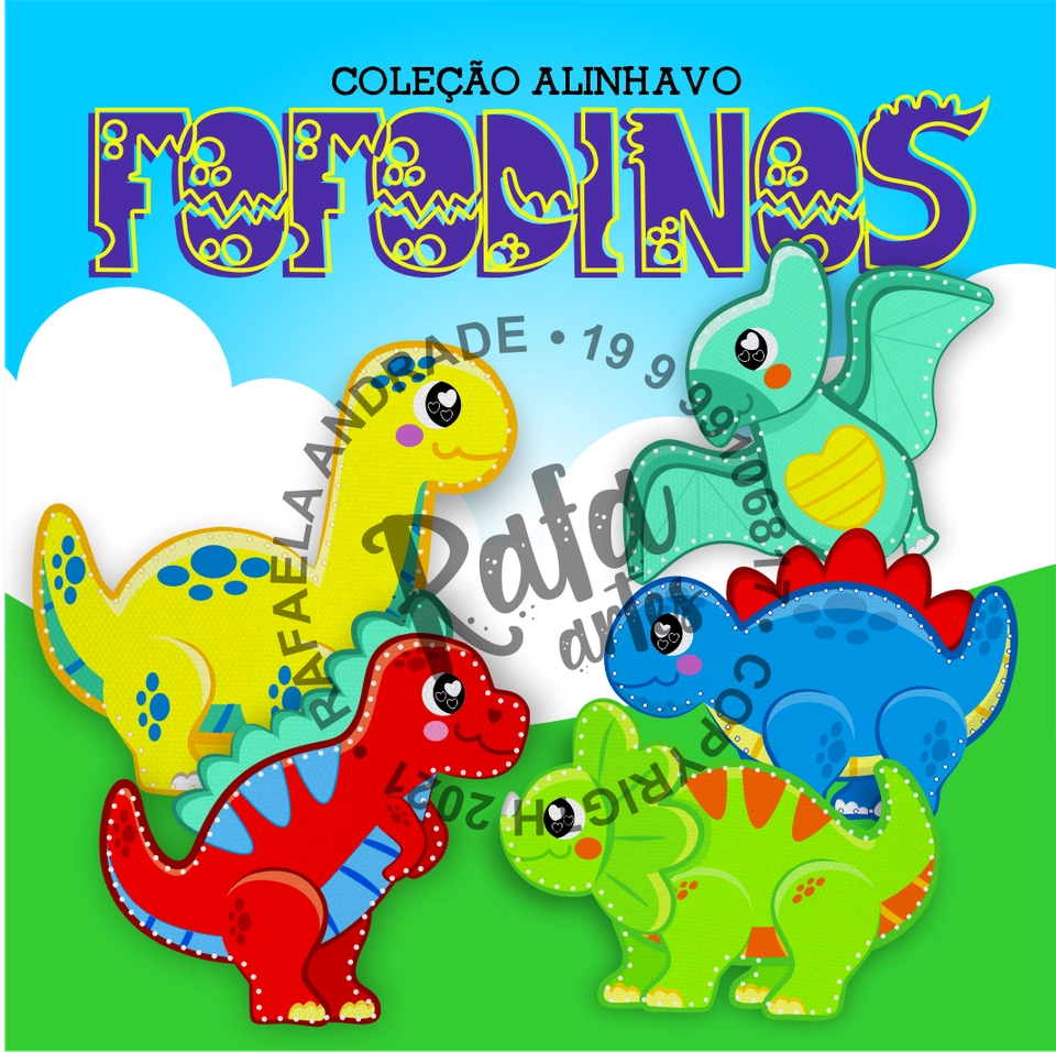 ALINHAVOS - FOFODINOS - imagem 1