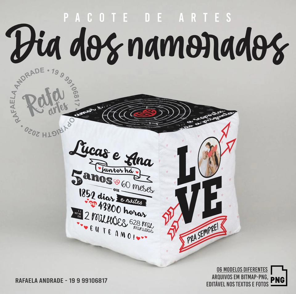 Namorados - Almofadas Cubo - imagem 1