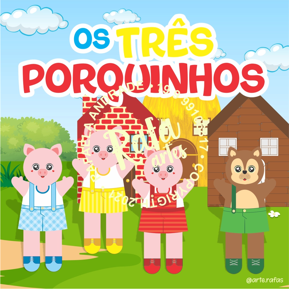 Fantoches - Os 3 porquinhos - 2