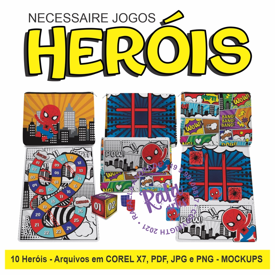 Necessaire Jogos - Heróis - imagem 1