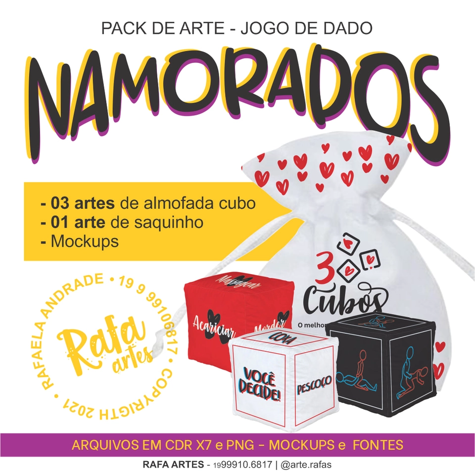 Namorados - +18 Jogo 3 cubos - imagem 1