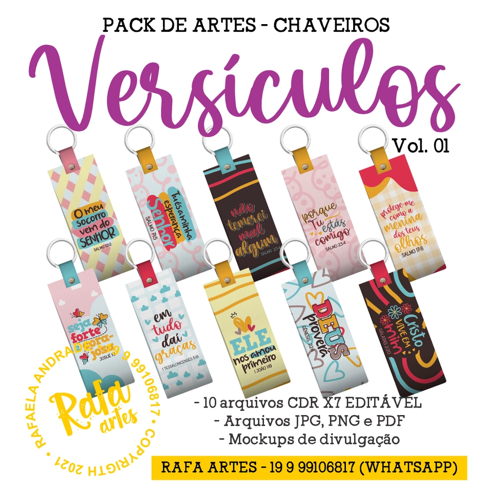 Chaveiro Slim - Versiculos - imagem 1