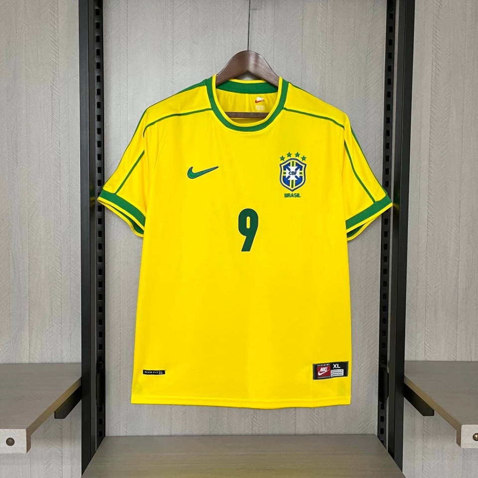 Camisa Brasil retrô 1998 - Ronaldo
