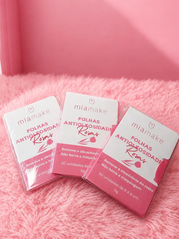 Folhas Antioleosidade Rosas Mia Make