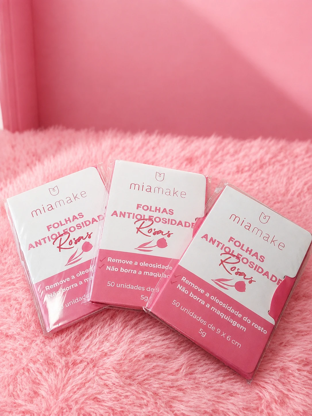 Folhas Antioleosidade Rosas Mia Make - 1