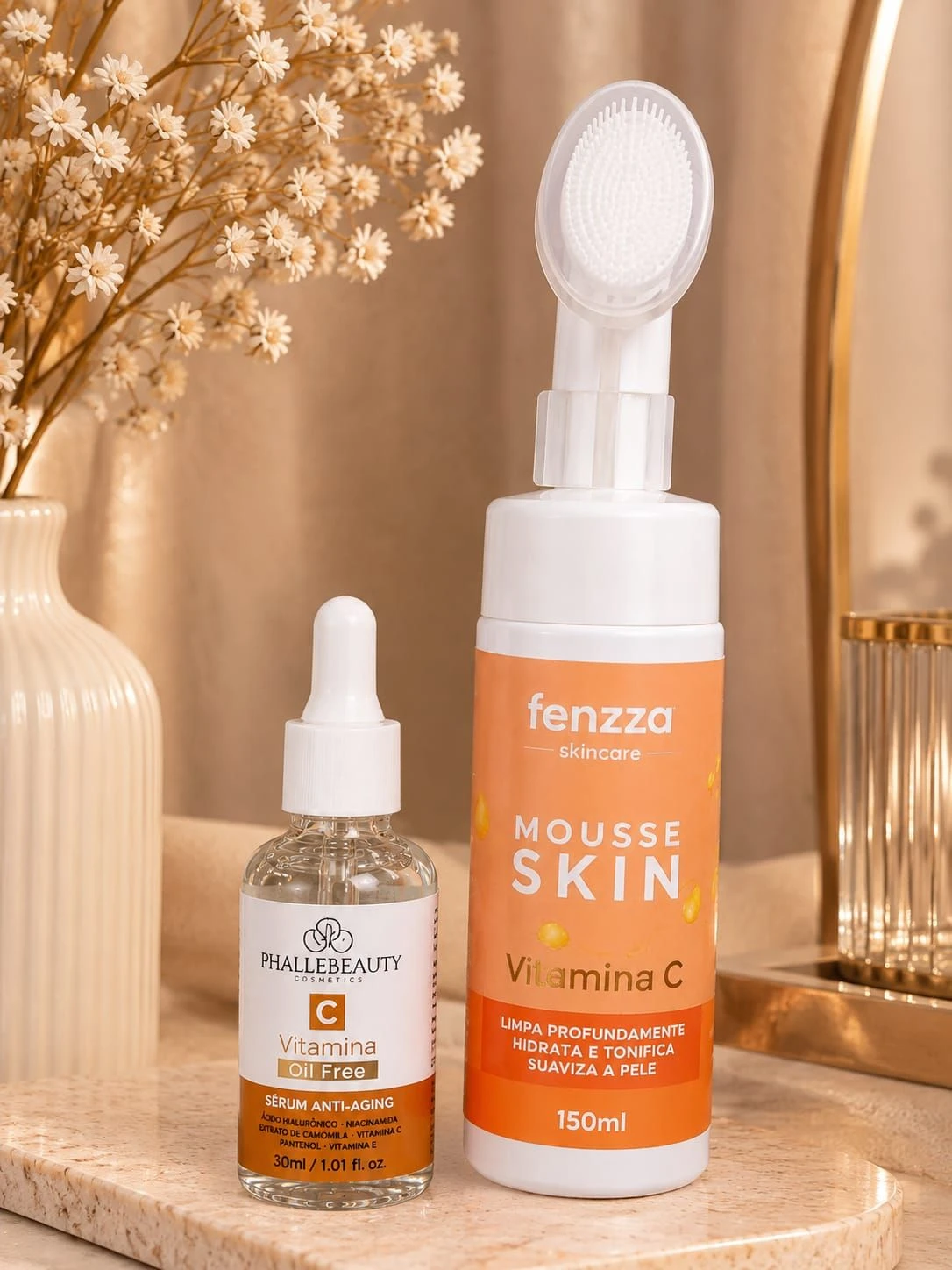 Kit Vitamina C – Sérum Phállebeauty + Mousse Skin Fenzza 150ml - 1