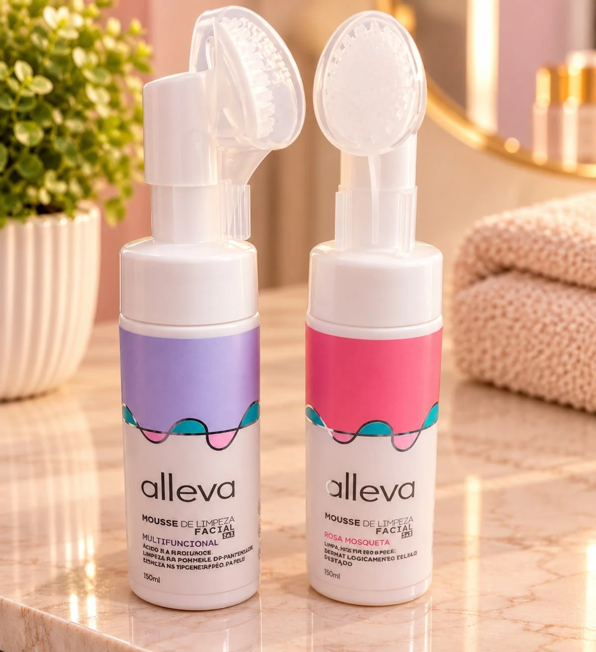 Mousse de Limpeza Facial Alleva 150ml - 1