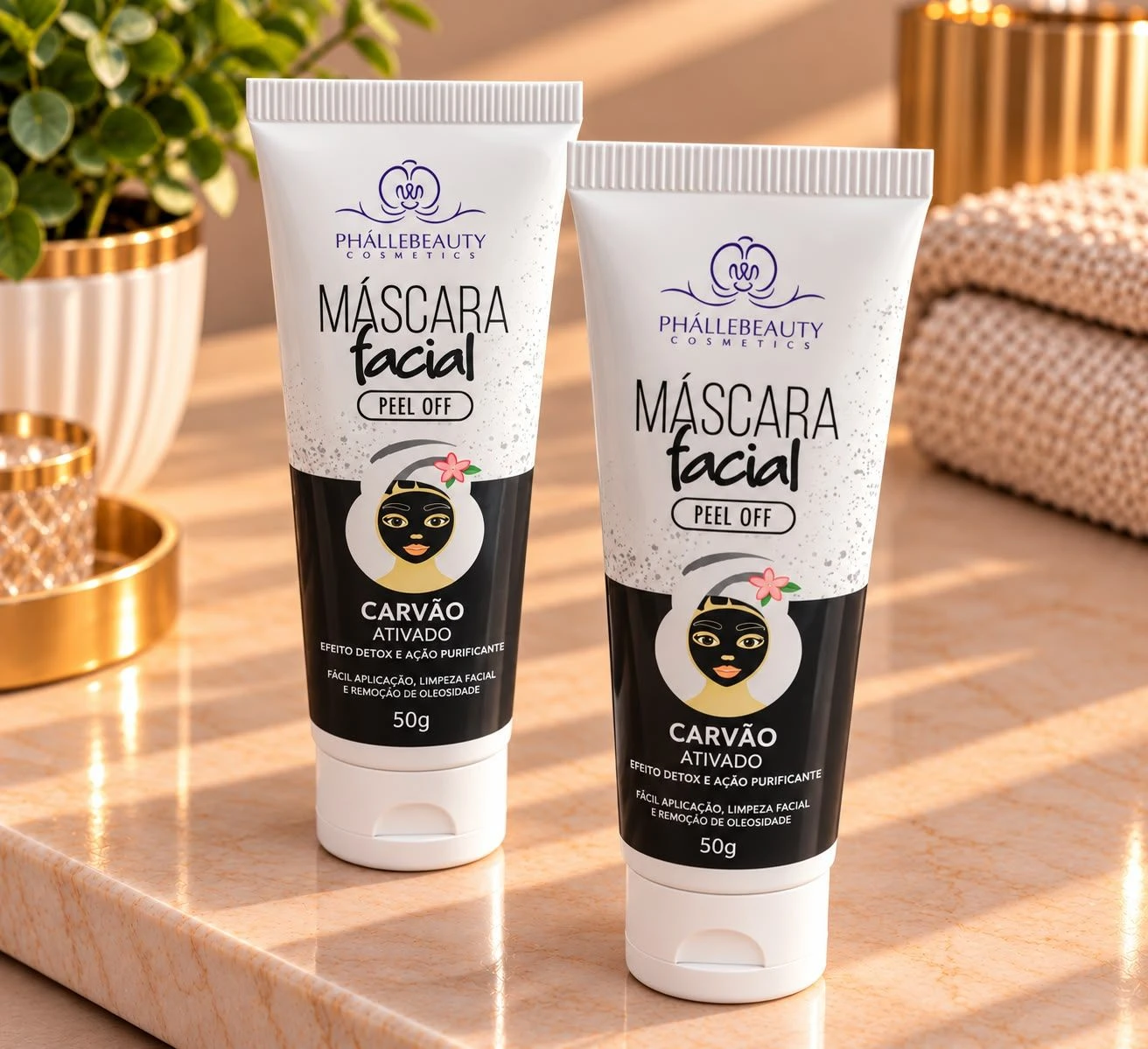 Máscara Facial Peel Off Carvão Ativado Phállebeauty 50g - 1