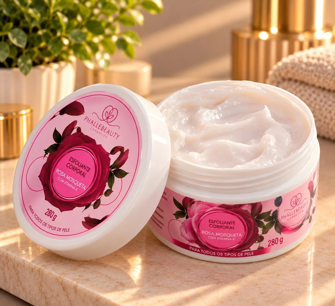 Esfoliante Corporal Vitamina C ou Rosa Mosqueta – Phállebeauty 280g - 2