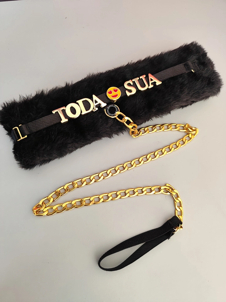 Coleira de Pelúcia Com Guia Personalizável  - imagem 5