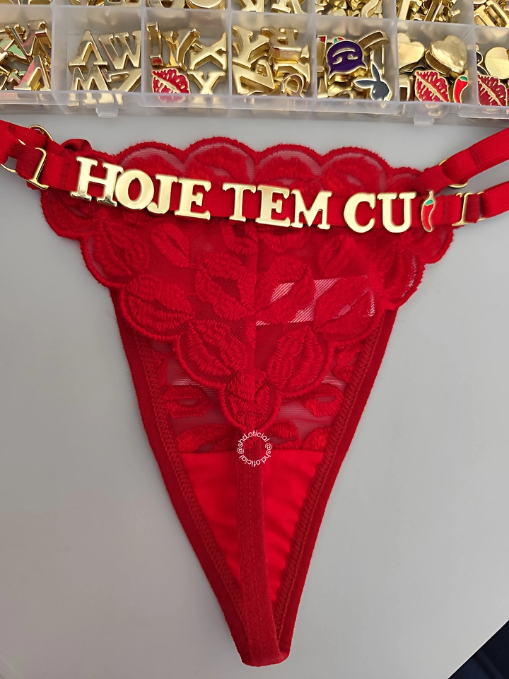 Calcinha Personalizável Kiss - Meio Fio Tule - imagem 3