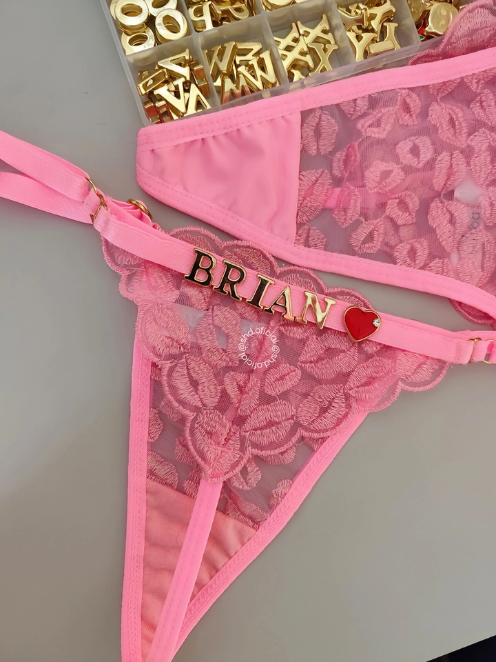 Calcinha Personalizável Kiss - Meio Fio Tule - imagem 2