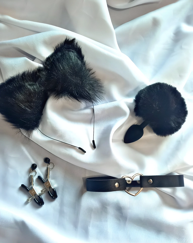 Kit Fetiche "Gatinha" - Preto