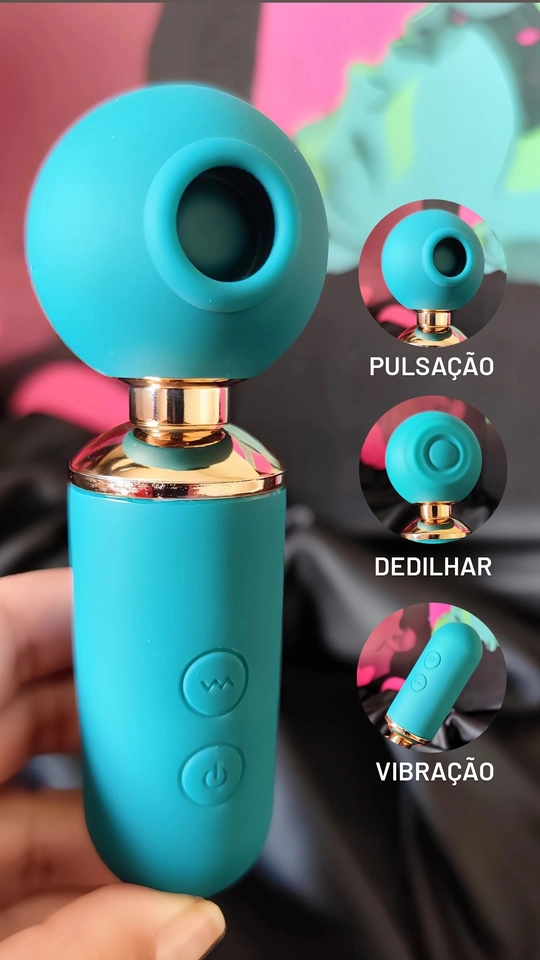 Mini Varinha Deluma 3 em 1: dedilhar + pulsação + vibração - imagem 2
