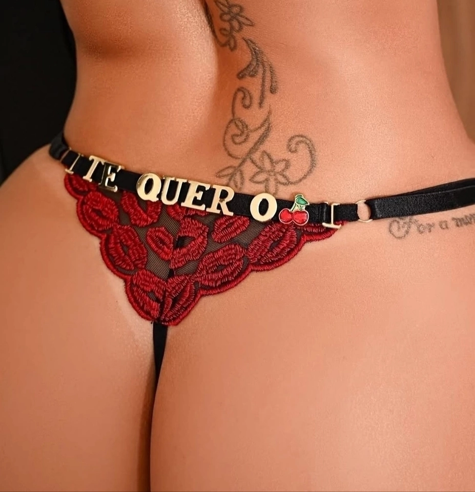 Calcinha Personalizável Kiss - Meio Fio Tule - imagem 5