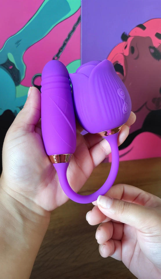 Vibrador Duplo: Sugador + Vai e Vem - imagem 3