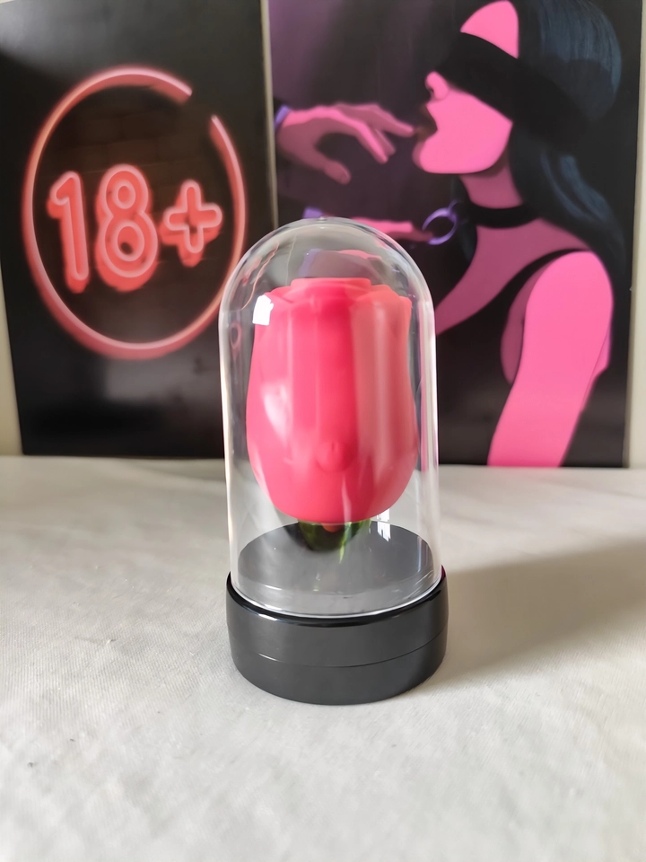 Rosa Estimuladora 2x1: linguinha + sugador - imagem 1