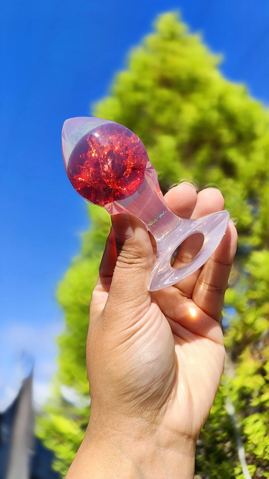 Plug M Silicone c/ Esfera de Vidro - imagem 1