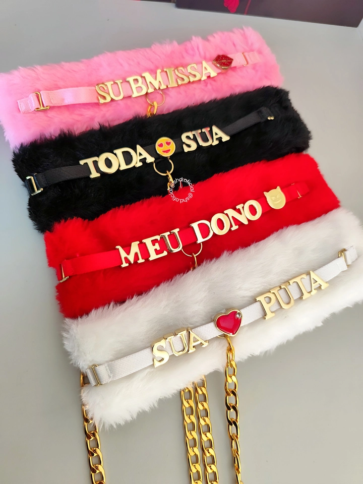 Coleira de Pelúcia Com Guia Personalizável  - imagem 4