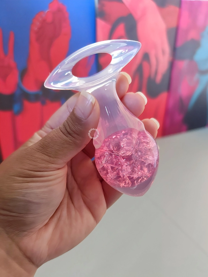 Plug M Silicone c/ Esfera de Vidro - imagem 2