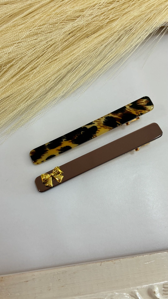 Hair clip com a base em acetato e laço  - 5