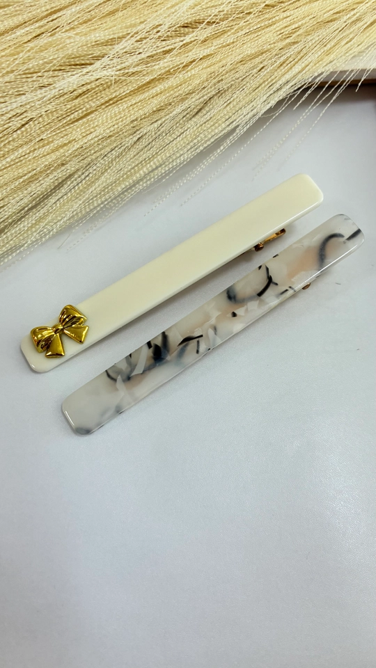 Hair clip com a base em acetato e laço  - imagem 2