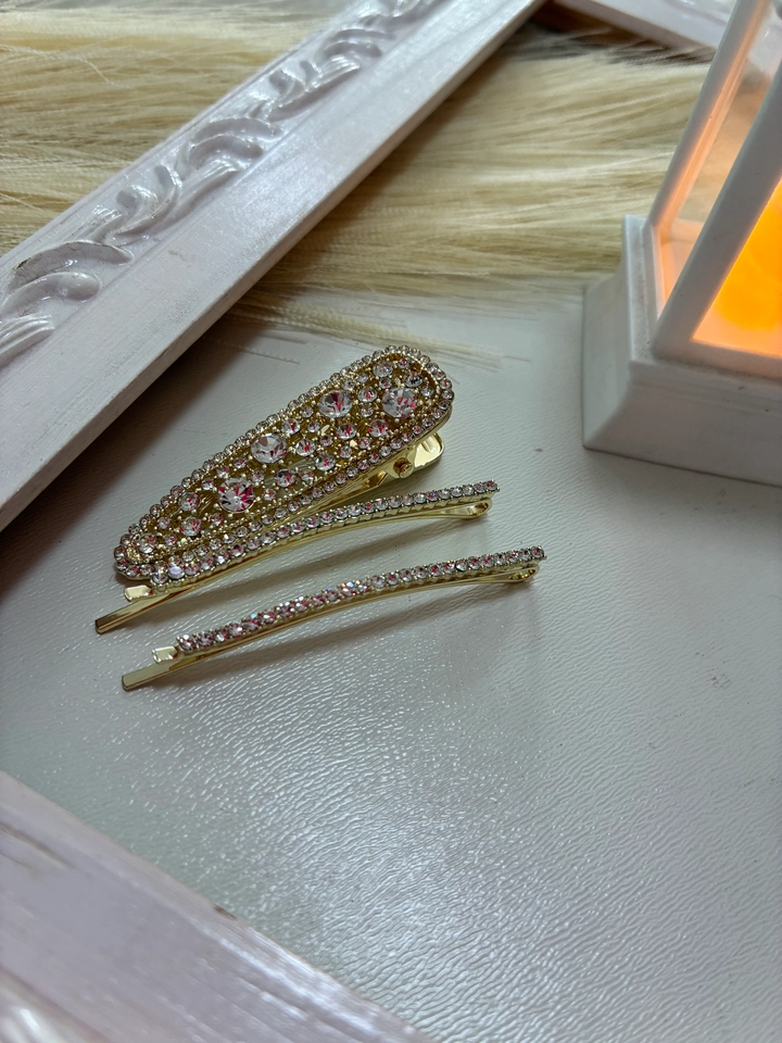 Hair clip e par de grampos 