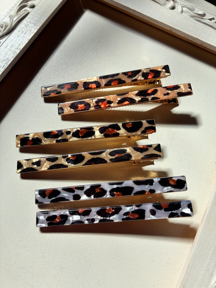 Hair clip animal print