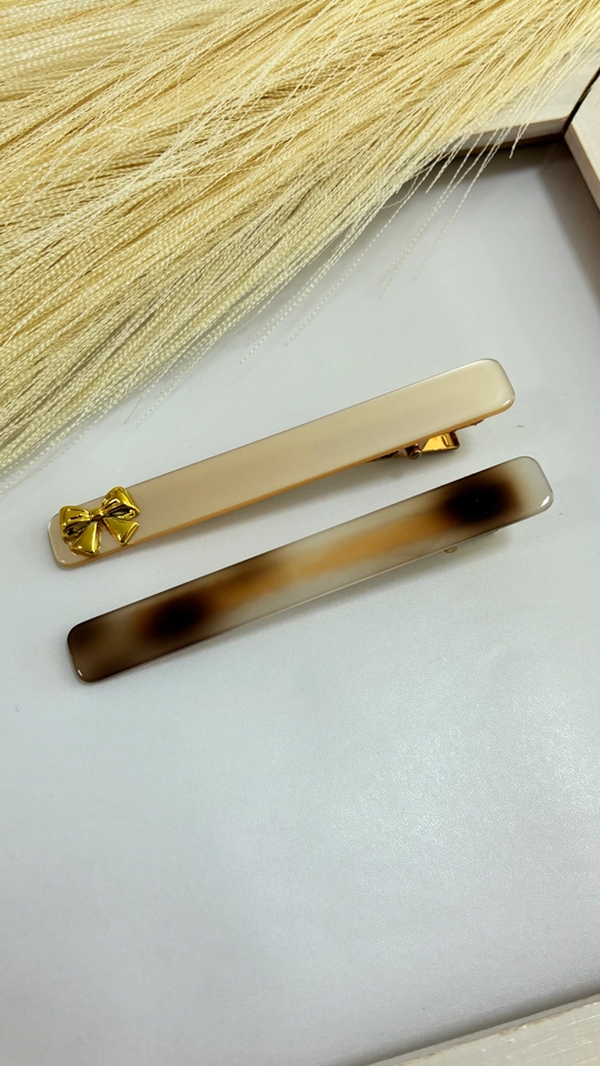 Hair clip com a base em acetato e laço  - 3
