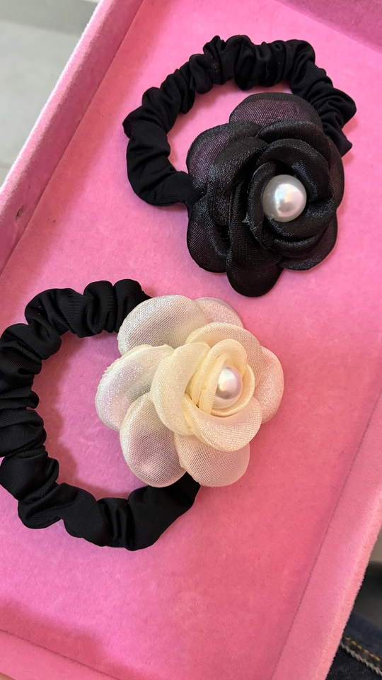 Scrunchie flor 