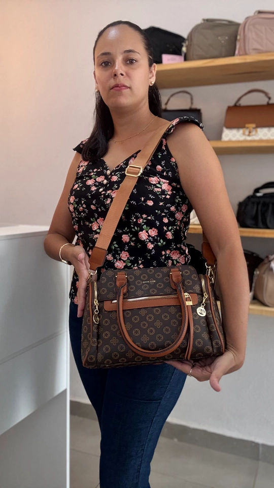 Bolsa baú estampada  - 5