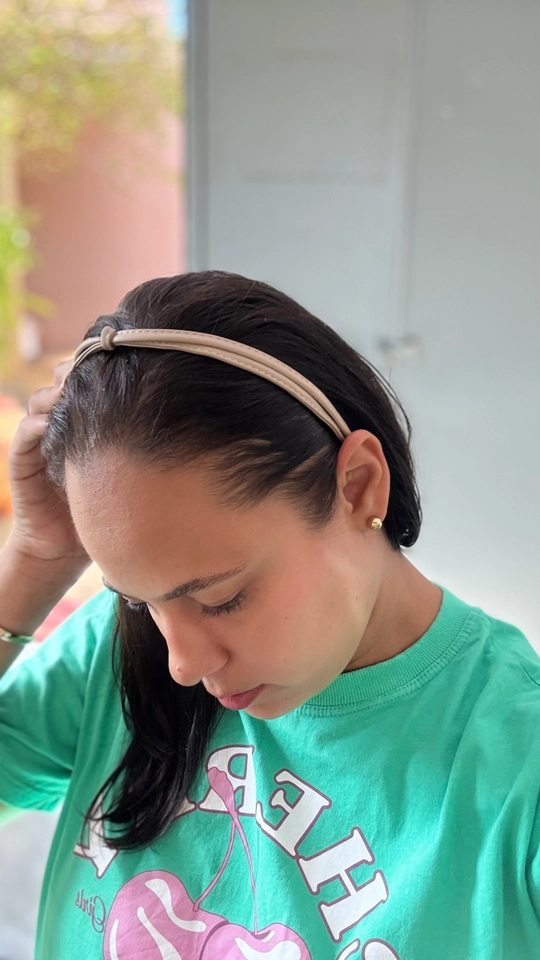 Tiara couro eco