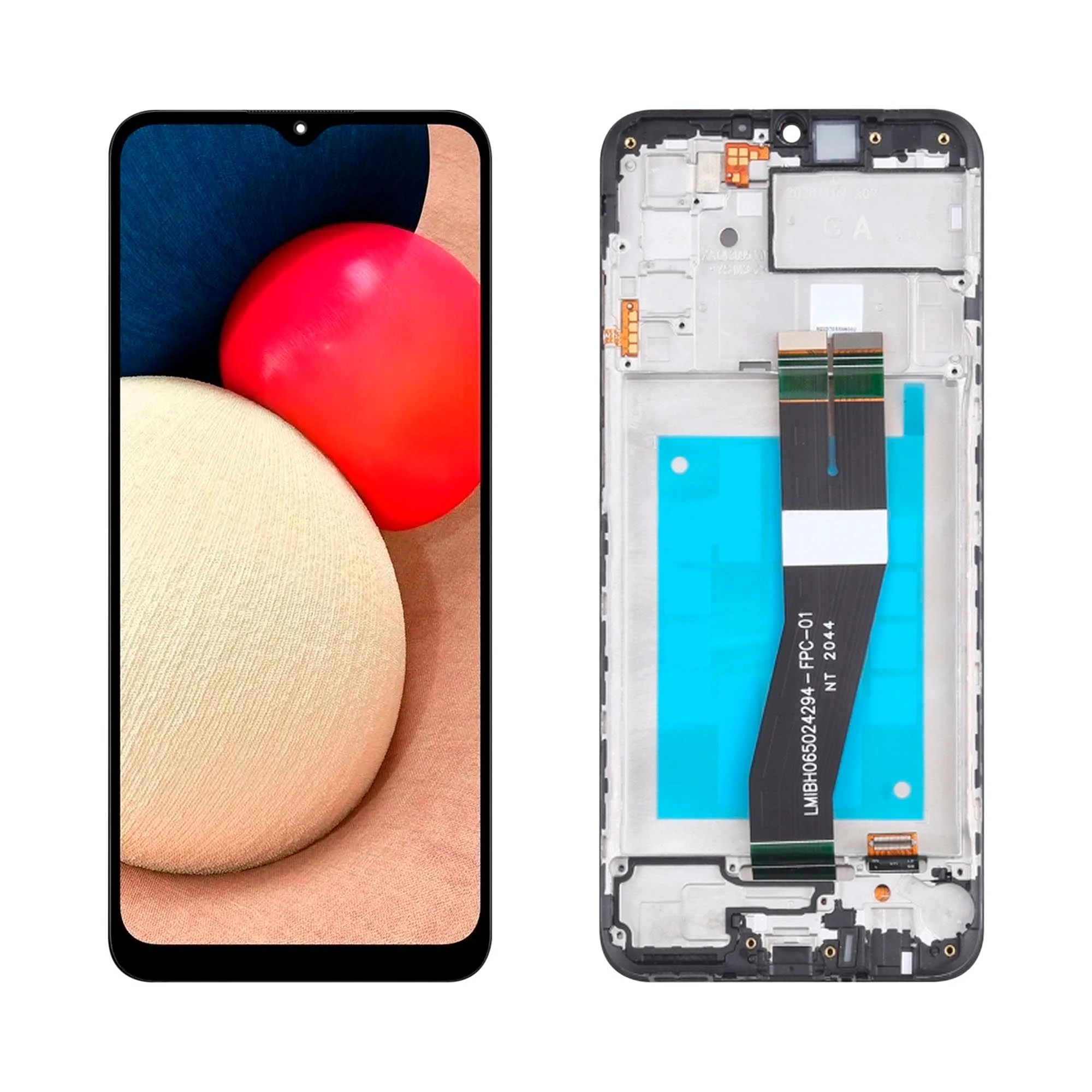 Tela frontal Samsung A02s A025 com aro - 1