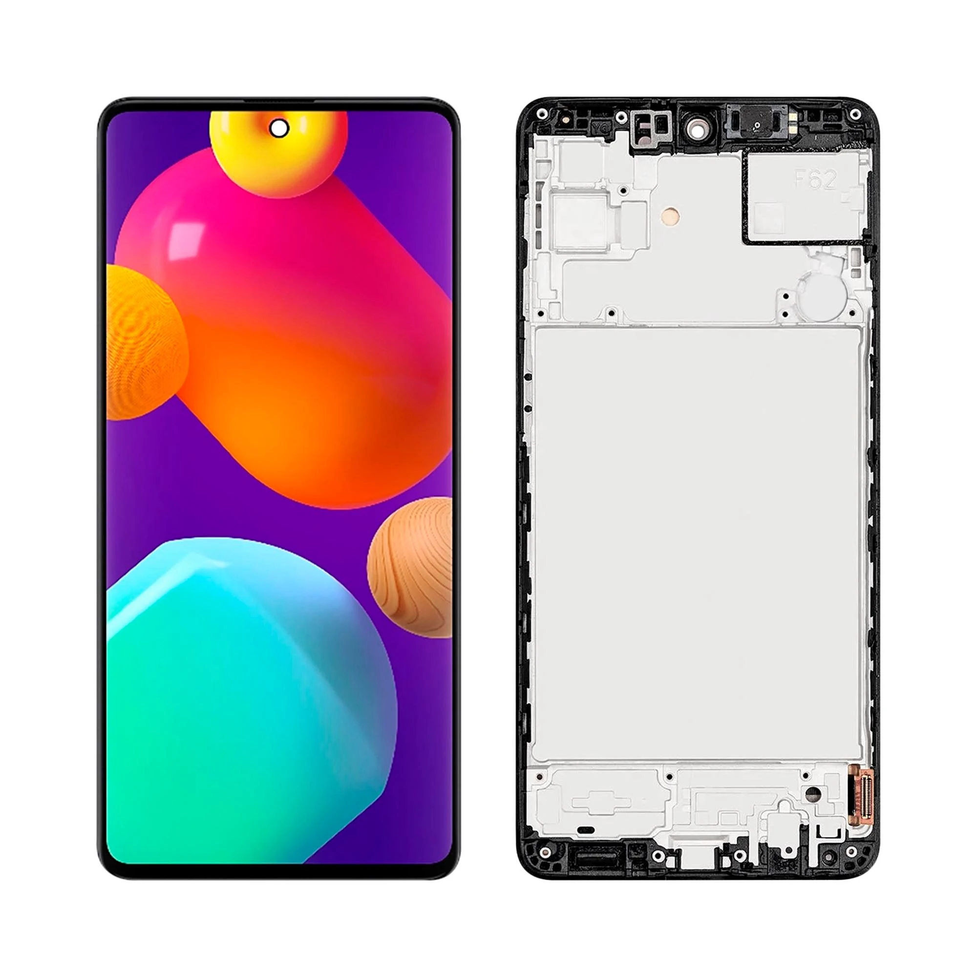 Tela Frontal Samsung M62 M625 Oled Com Aro - 1