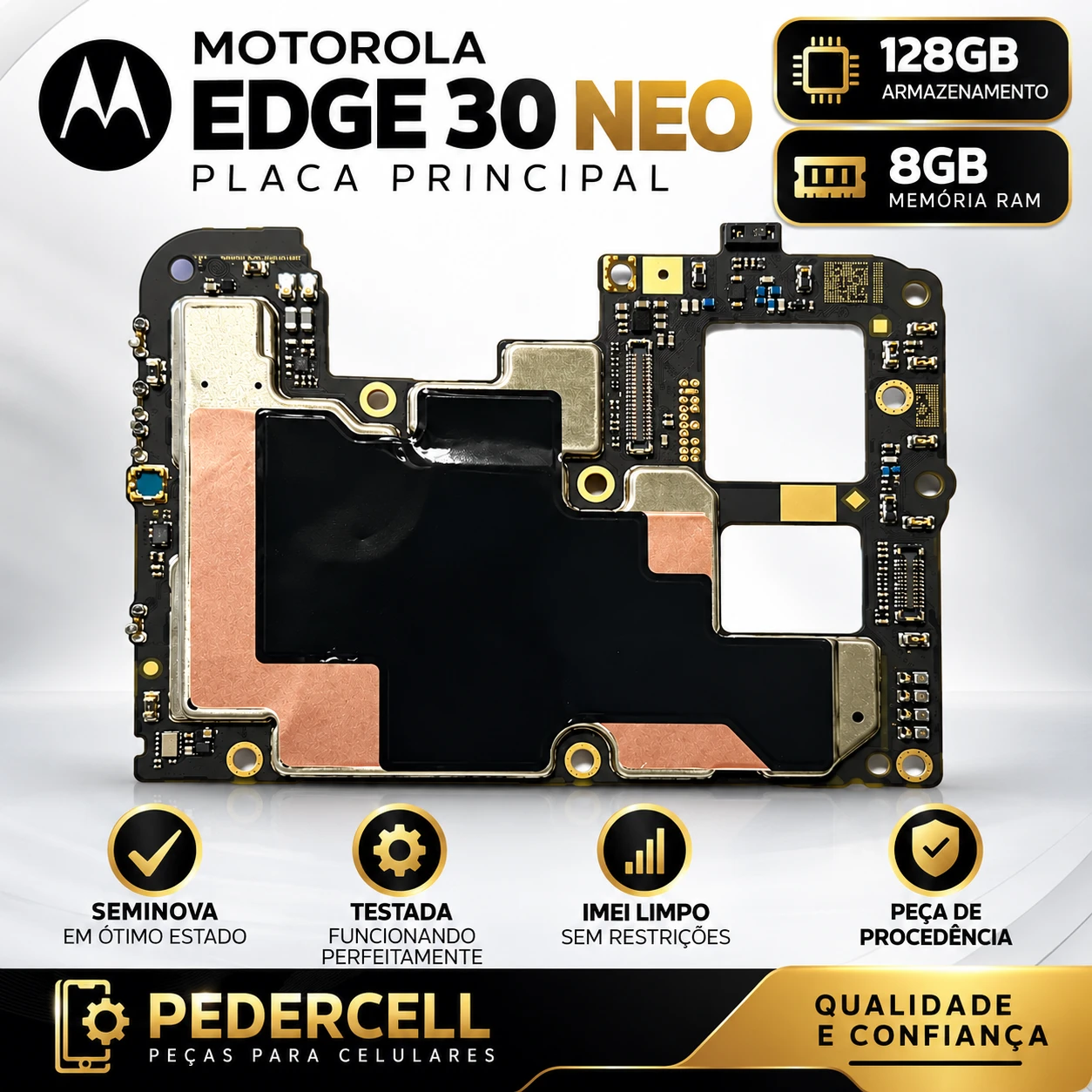 Placa Principal Motorola Edge 30 Neo 128GB 8GB RAM - 1