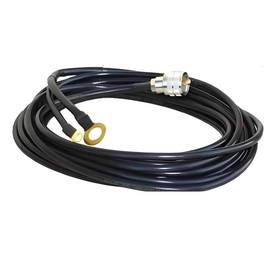 Cabo para Rádio PX Conector UHF Macho 5,5 metros com os terminais soldados