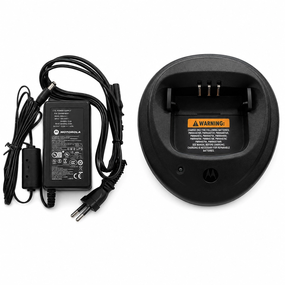 Fonte E Base Carregador Original Motorola Ep450/dep450