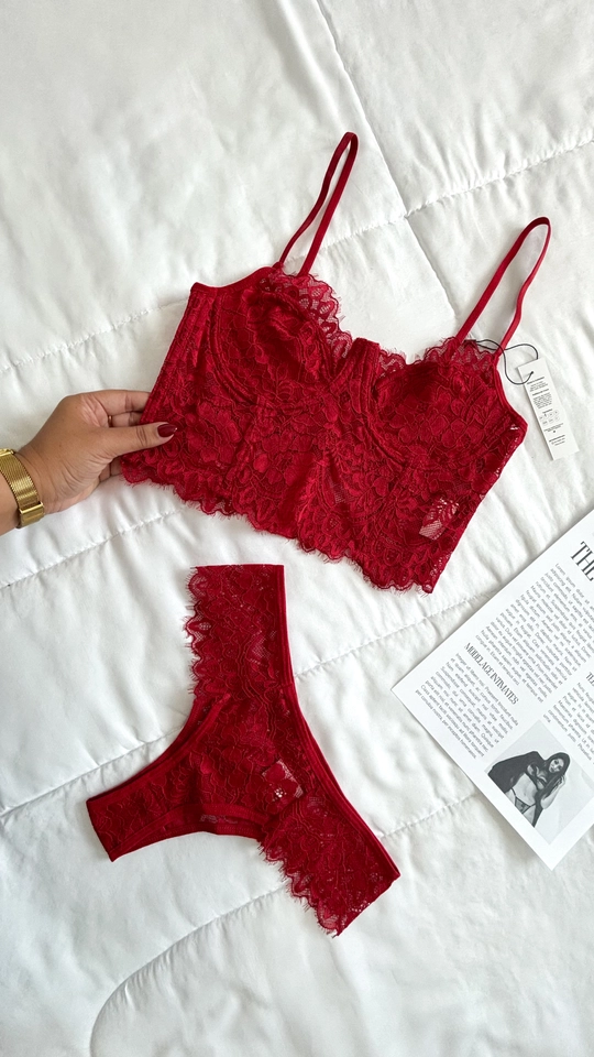 Corset Ternura + Calcinha | Vermelho - imagem 2
