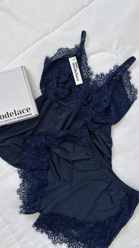Short Doll Chantelle - Azul Marinho - 3