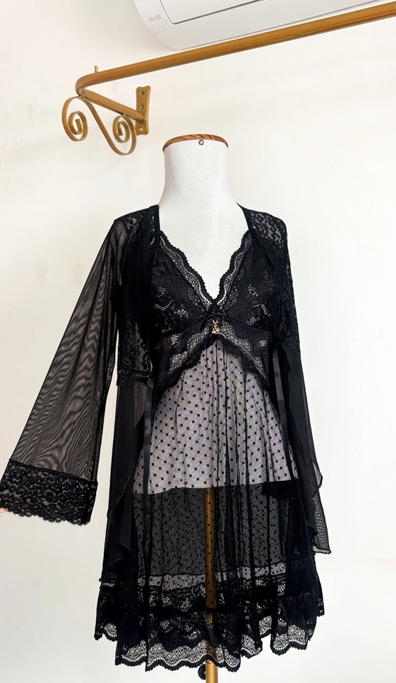 Camisola Charlotte Tule - Preto - imagem 2
