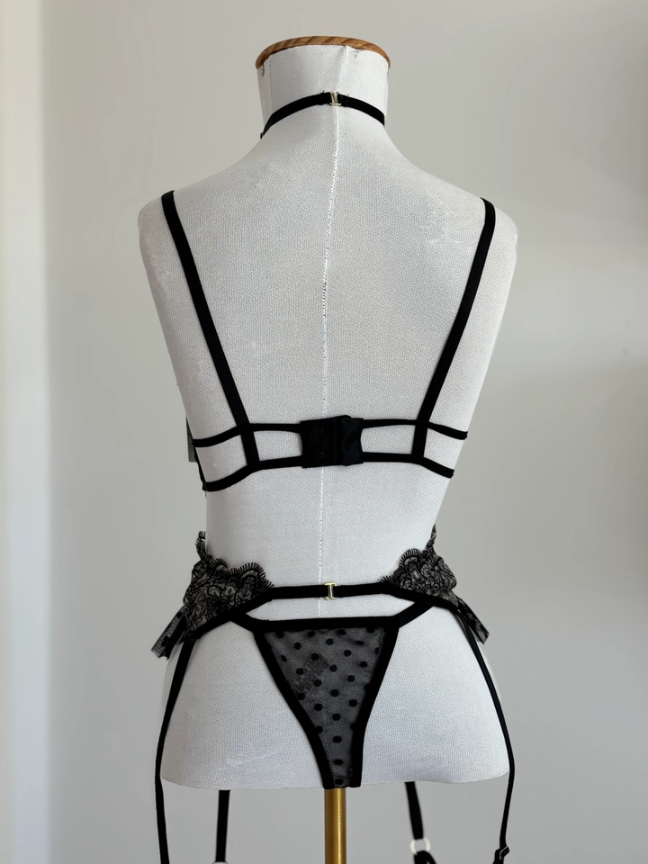 Lingerie Privé - 4 Peças | Tule Bordado - 3